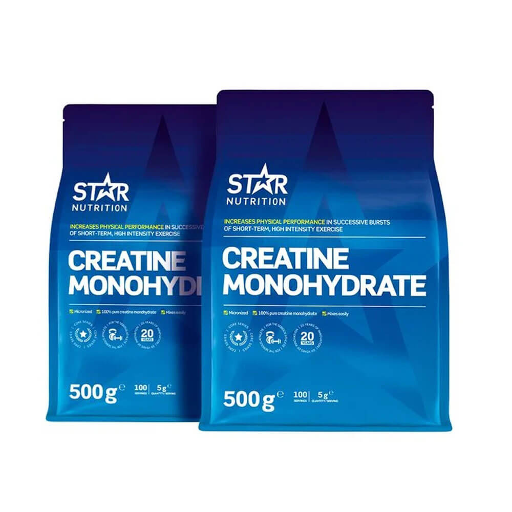 2 x Star Nutrition Creatine Monohydrate, 500 g i gruppen Kosttillskott & Livsmedel / Kreatin / Kreatinmonohydrat hos Tillskottsbolaget (STAR7856)