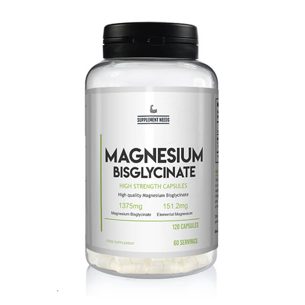 Supplement Needs Magnesium Bisglycinate, 120 caps i gruppen Kosttillskott & Livsmedel / Mineraler / Magnesium hos Tillskottsbolaget (SUPPNEEDS4321)