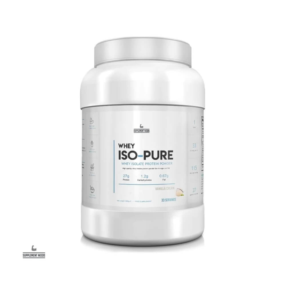Supplement Needs Whey ISO-Pure, 1 kg i gruppen Kosttillskott & Livsmedel / Proteinpulver / Isolatprotein hos Tillskottsbolaget (SUPPNEEDS600)
