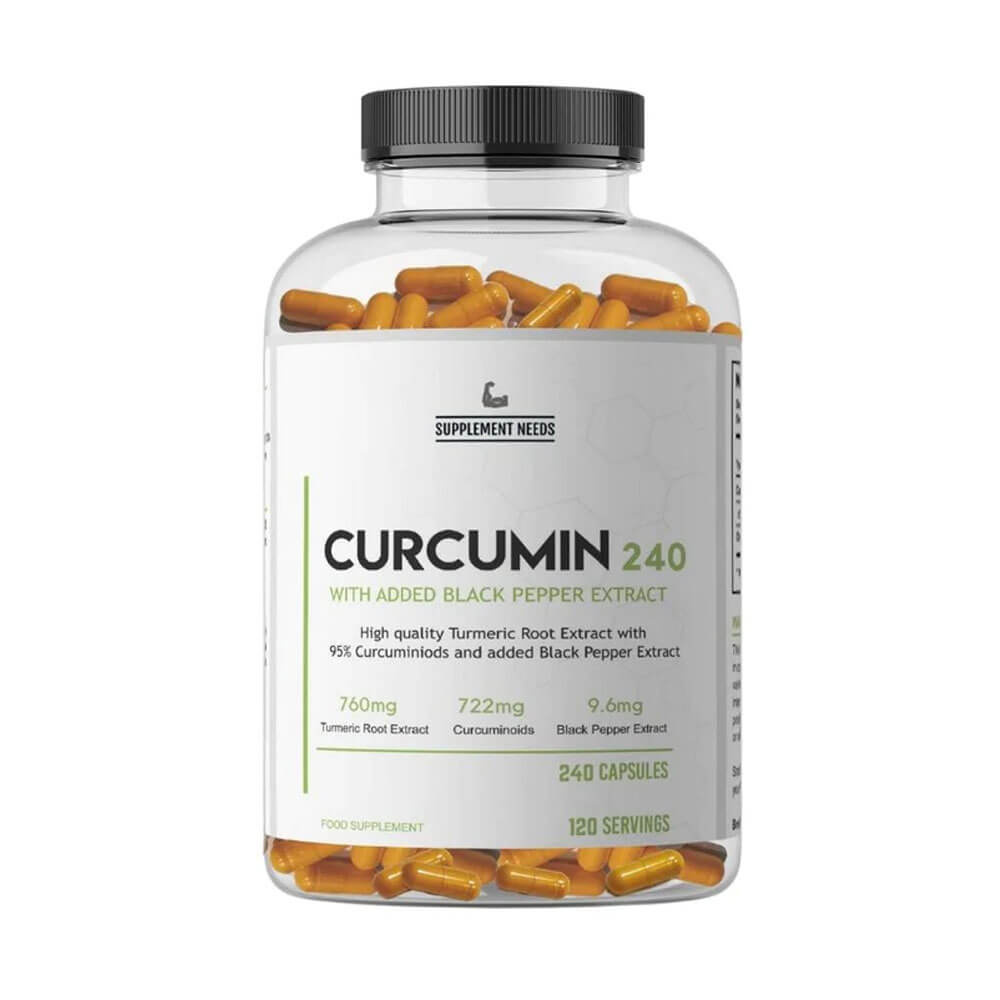 Supplement Needs Curcumin with Black Pepper Extract, 240 caps i gruppen Kosttillskott & Livsmedel / Hlsokost / Curcumin hos Tillskottsbolaget (SUPPNEEDS6347)
