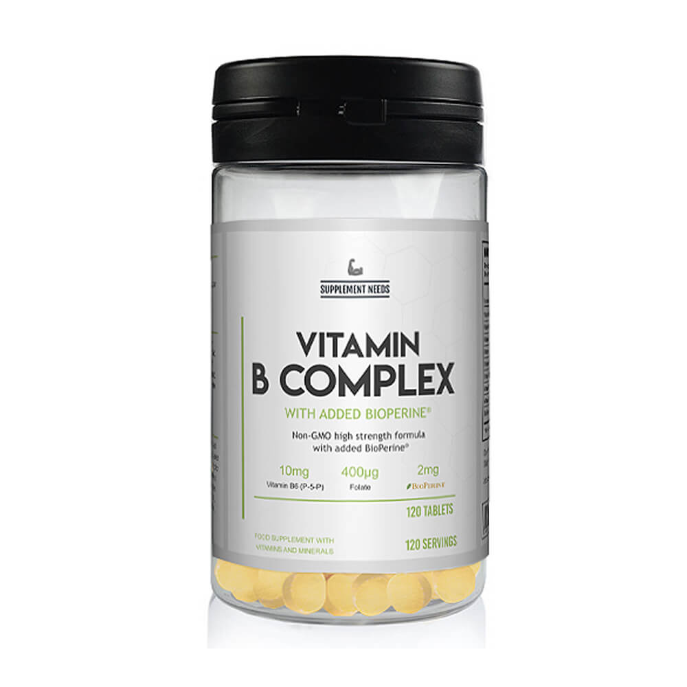 Supplement Needs Advanced Vitamin B Complex, 120 tabs i gruppen Kosttillskott & Livsmedel / Vitaminer / B-vitamin hos Tillskottsbolaget (SUPPNEEDS7584)