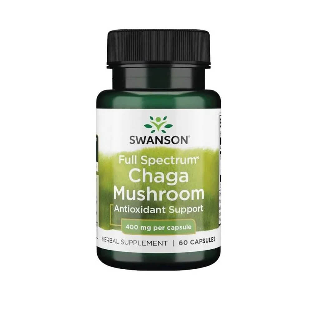 Swanson Full Spectrum Chaga Mushroom, 400 mg, 60 caps i gruppen Tema / Glutenfria Kosttillskott hos Tillskottsbolaget (SWANSON56677)
