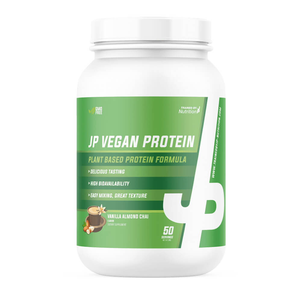 Trained By JP Vegan Protein, 1 kg i gruppen Kosttillskott & Livsmedel / Proteinpulver / Laktosfritt Protein hos Tillskottsbolaget (TBJP7524545)