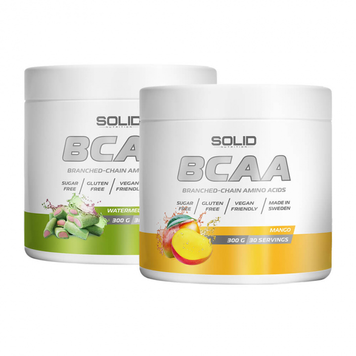 2 x SOLID Nutrition BCAA, 300 g i gruppen Kosttillskott & Livsmedel / Aminosyror / BCAA hos Tillskottsbolaget (2SOLIDBCAA)