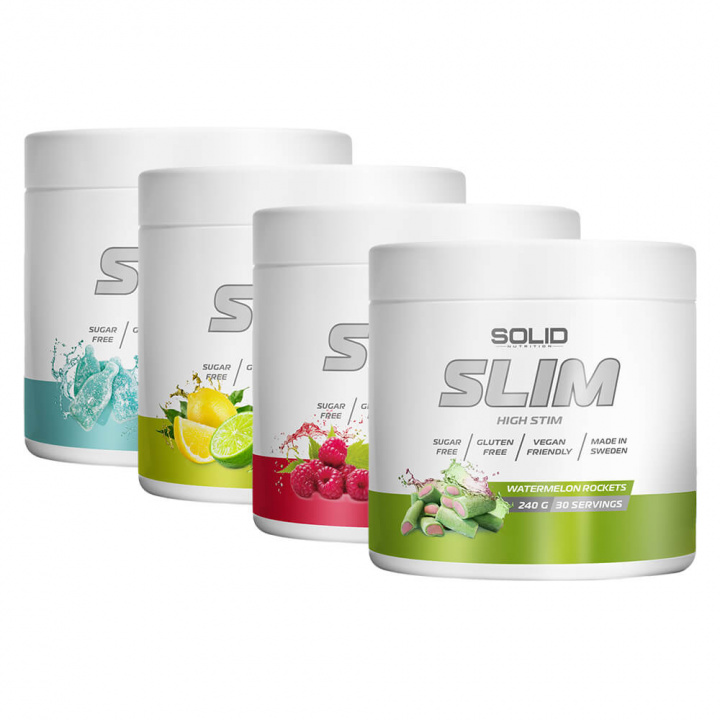 4 x SOLID Nutrition SLIM, 240 g i gruppen Kosttillskott & Livsmedel / Viktminskning / Fettförbrännare hos Tillskottsbolaget (4SOLIDSLIM)