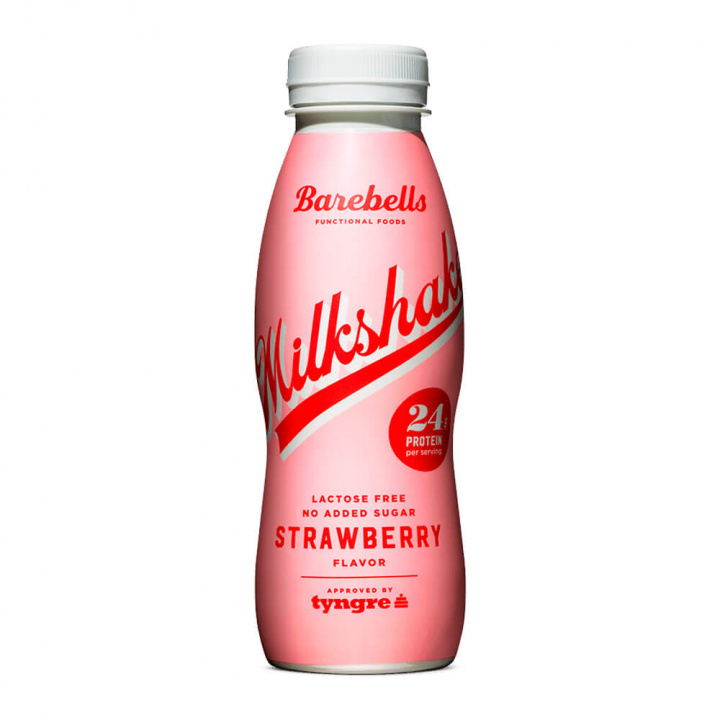 Barebells Milkshake, 330 ml (Strawberry) i gruppen Drycker / Proteindryck hos Tillskottsbolaget (BAREBELLSMILK1S)