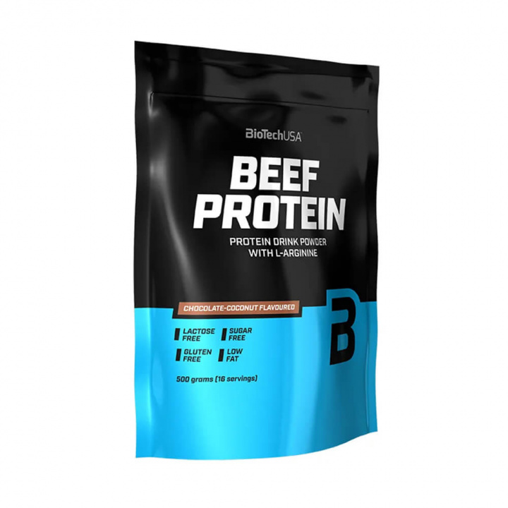 BiotechUSA Beef Protein, 500 g i gruppen Kosttillskott & Livsmedel / Proteinpulver / Laktosfritt Protein hos Tillskottsbolaget (BIOTECHUSA754)
