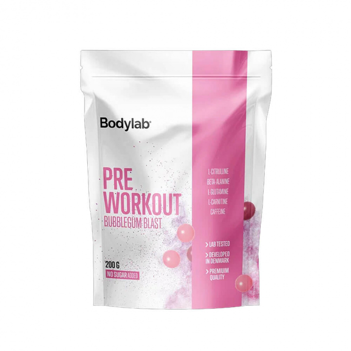 Bodylab Pre Workout, 200 g (Bubblegum Blast) i gruppen Kosttillskott & Livsmedel / Prestationshöjare / Pre-Workout / PWO hos Tillskottsbolaget (BODYLAB895-4)
