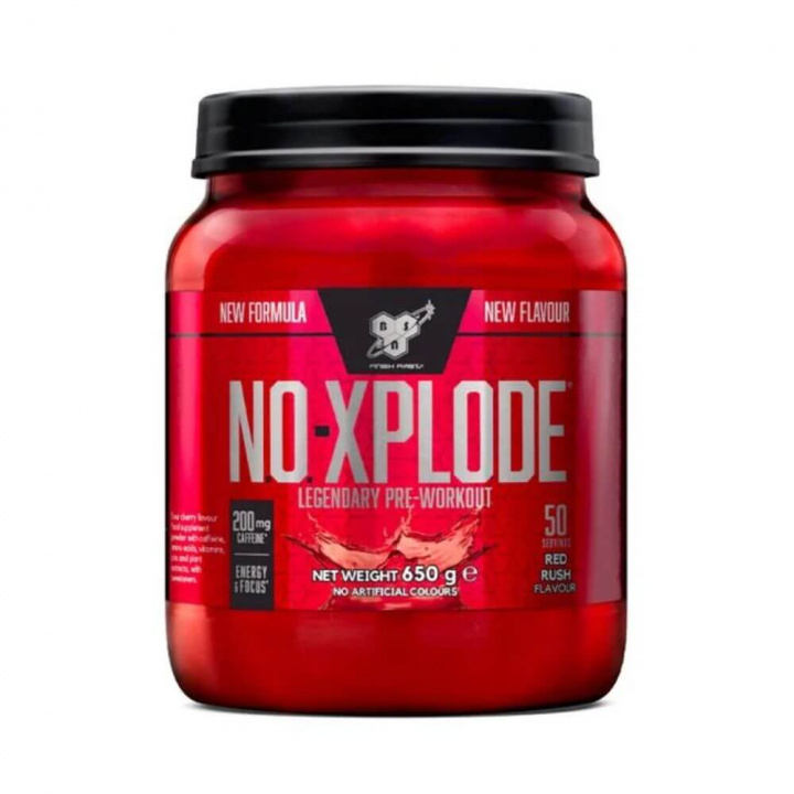 BSN N.O.-Xplode Legendary, 50 servings (Red Rush) i gruppen Kosttillskott & Livsmedel / Prestationshöjare / Pre-Workout / PWO hos Tillskottsbolaget (BSN684-3)