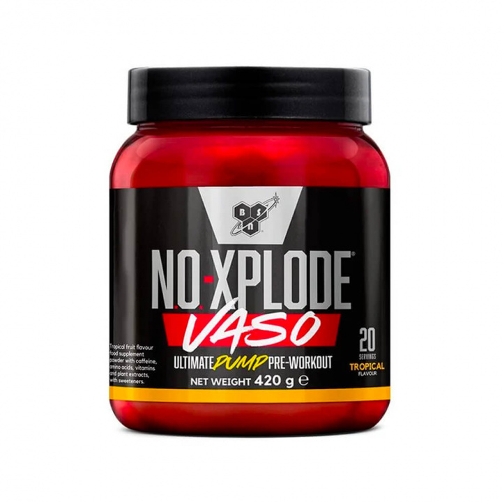 BSN N.O.-Xplode Vaso PWO, 420 g (Tropical) i gruppen Kosttillskott & Livsmedel / Prestationshöjare / Pre-Workout / PWO hos Tillskottsbolaget (BSN785367-1)