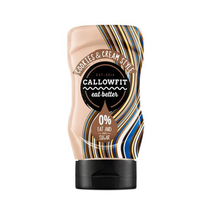 Callowfit, 300 ml (Cookies & Cream) i gruppen Kosttillskott & Livsmedel / Livsmedel / Kalorisnåla såser och toppings hos Tillskottsbolaget (CALLOWFIT001-4)