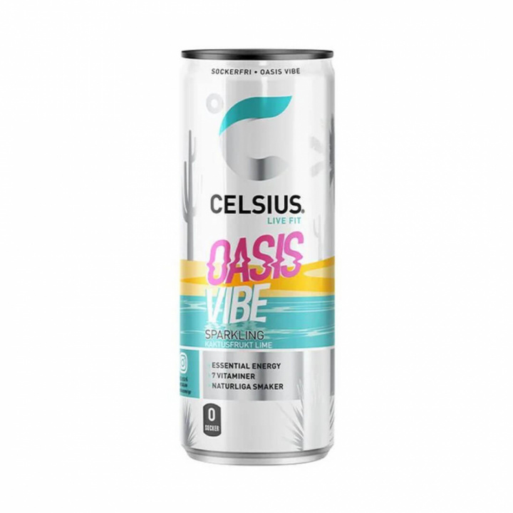 Celsius, 355 ml (Oasis Vibe) i gruppen Drycker / Energidryck hos Tillskottsbolaget (CELSIUS001-25)