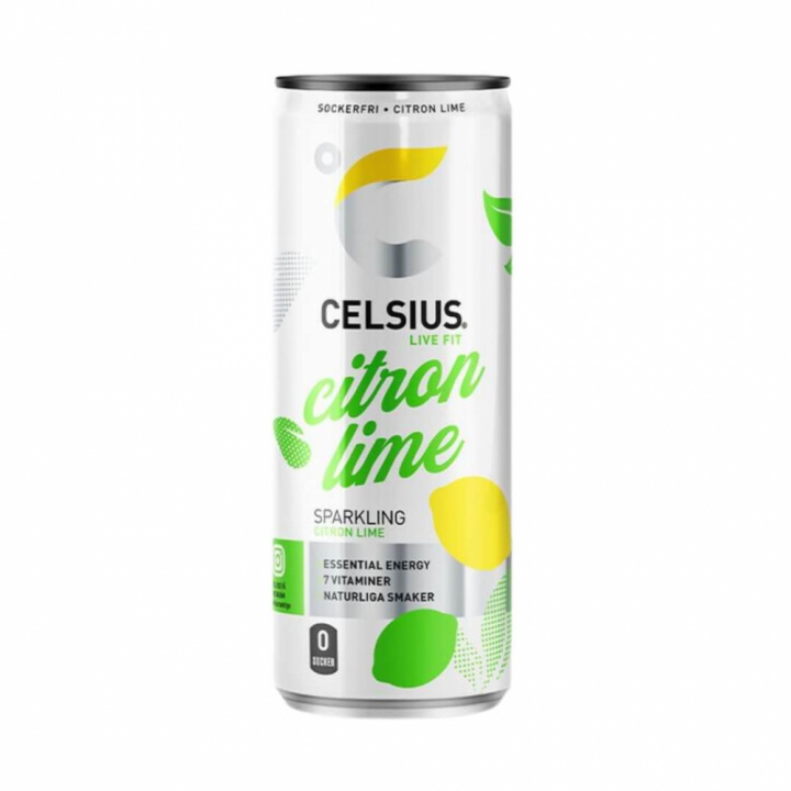 Celsius, 355 ml (Citron/Lime) i gruppen Drycker / Energidryck hos Tillskottsbolaget (CELSIUS001CL)