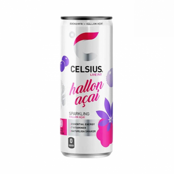 Celsius, 355 ml (Hallon/Acai) i gruppen Drycker / Energidryck hos Tillskottsbolaget (CELSIUS001HA)