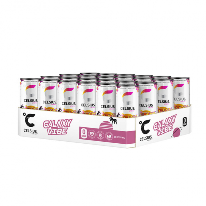 24 x Celsius, 355 ml (Galaxy Vibe) i gruppen Drycker / Energidryck hos Tillskottsbolaget (CELSIUS57821)