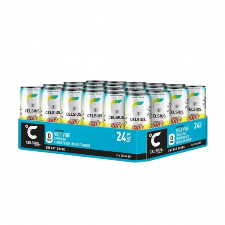 24 x Celsius, 355 ml (Volt Vibe) i gruppen Shoppa efter Tema / Glutenfria Kosttillskott hos Tillskottsbolaget (CELSIUS57855)