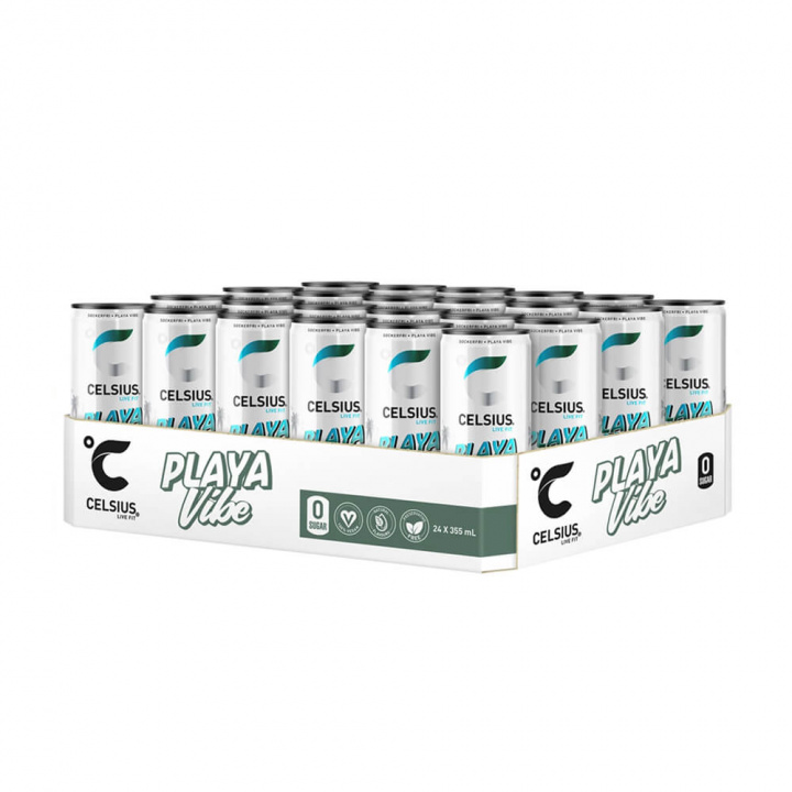 24 x Celsius, 355 ml (Playa Vibe) i gruppen Shoppa efter Tema / Glutenfria Kosttillskott hos Tillskottsbolaget (CELSIUS65734)