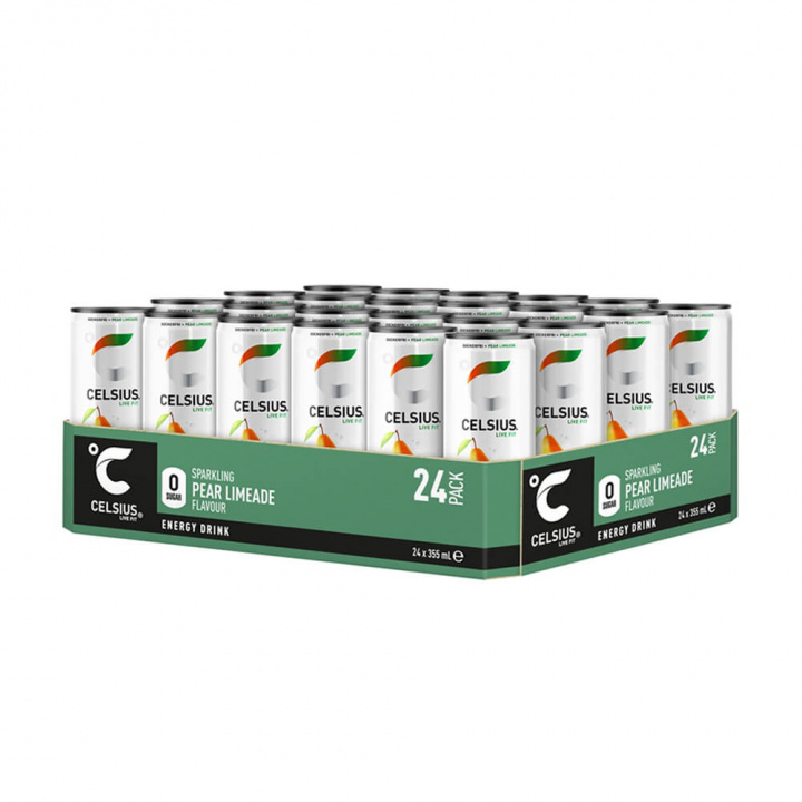 24 x Celsius, 355 ml (Pear Limeade) i gruppen Drycker / Energidryck hos Tillskottsbolaget (CELSIUS67789)
