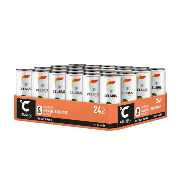 24 x Celsius, 355 ml (Mango Lemonade) i gruppen Shoppa efter Tema / Glutenfria Kosttillskott hos Tillskottsbolaget (CELSIUS85935)