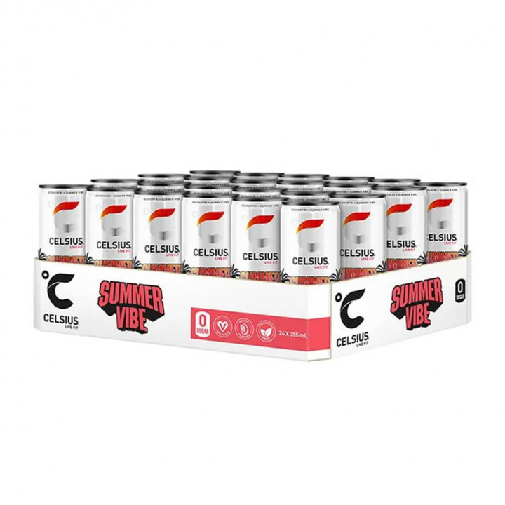 24 x Celsius, 355 ml (Summer Vibe) i gruppen Drycker / Energidryck hos Tillskottsbolaget (CELSIUS86945)