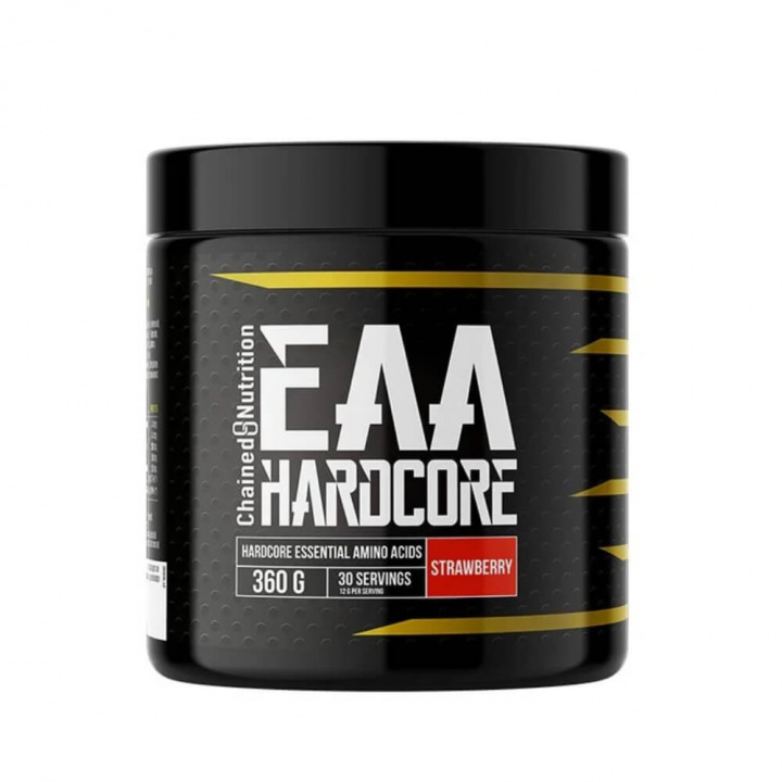 Chained Nutrition EAA Hardcore, 320 g (Strawberry) i gruppen Kosttillskott & Livsmedel / Aminosyror / EAA hos Tillskottsbolaget (CHAINED002-4)