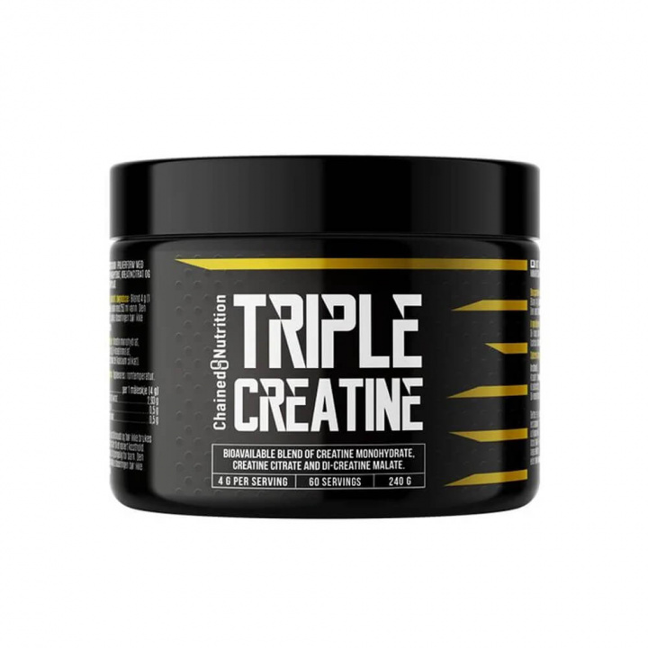 Chained Nutrition Triple Creatine Hardcore, 240 g i gruppen Kosttillskott & Livsmedel / Kreatin / Kreatinblandningar hos Tillskottsbolaget (CHAINED753)