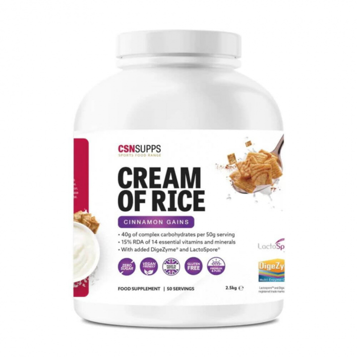 CSN Cream Of Rice, 2500 g (Cinnamon Gains) i gruppen Kosttillskott & Livsmedel / Livsmedel / Cream of Rice hos Tillskottsbolaget (CSN75332-6)