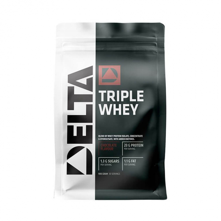 Delta Nutrition Triple Whey, 900 g i gruppen Kosttillskott & Livsmedel / Proteinpulver / Vassleprotein / Whey protein hos Tillskottsbolaget (DELTA75823)