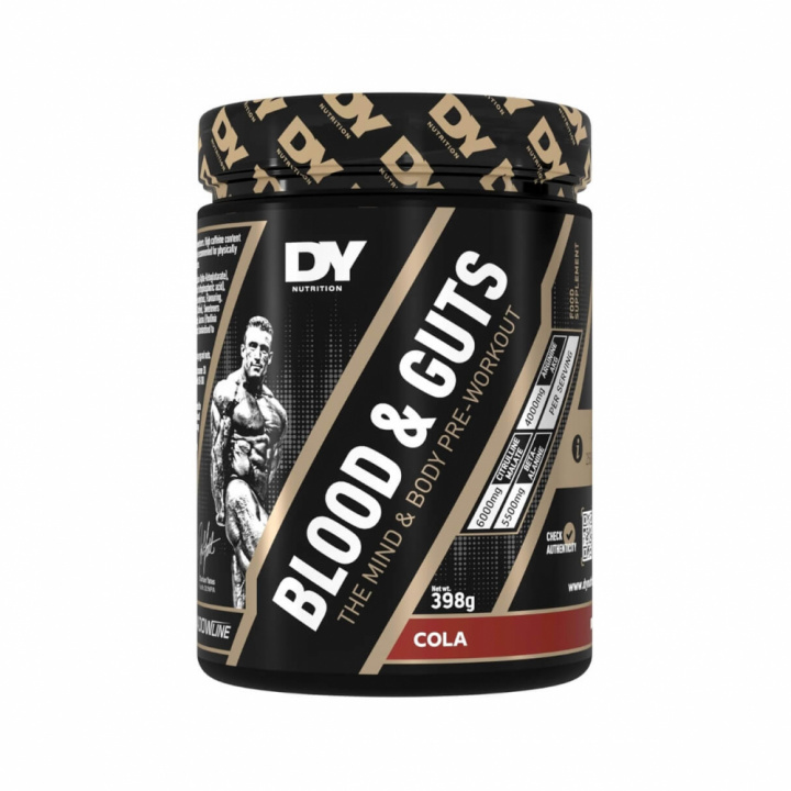 DY Nutrition Blood & Guts, 380 g (Cola) i gruppen Kosttillskott & Livsmedel / Prestationshöjare / Pre-Workout / PWO hos Tillskottsbolaget (DY8493-2)