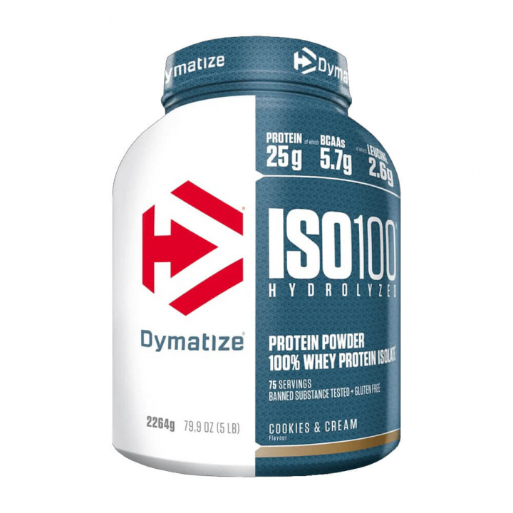 Dymatize Iso-100, 2,2 kg (Cookies & Cream) i gruppen Kosttillskott & Livsmedel / Proteinpulver / Hydrolysat hos Tillskottsbolaget (DYMATIZE6712-6)
