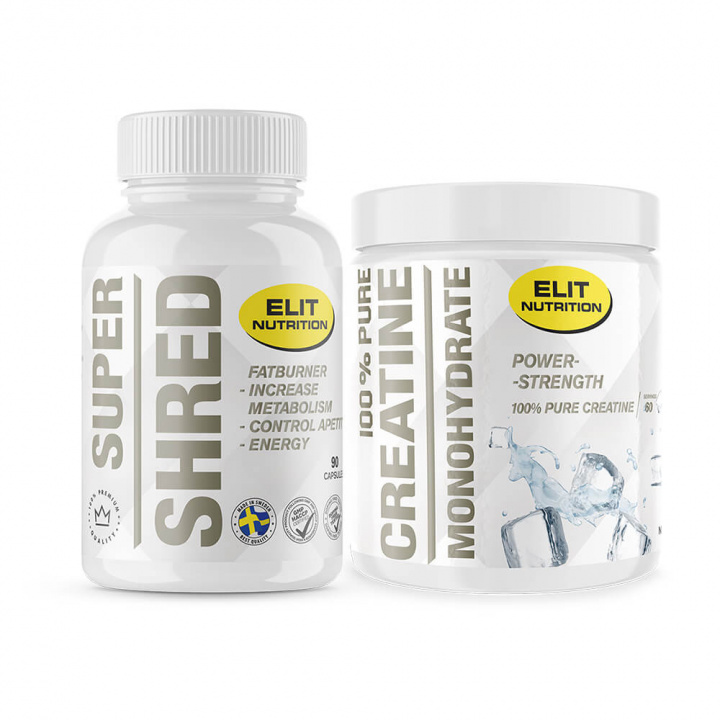Super Shred, 90 caps + Creatine Monohydrate, 300 g i gruppen Kosttillskott & Livsmedel / Kreatin / Kreatinmonohydrat hos Tillskottsbolaget (ELIT53765)