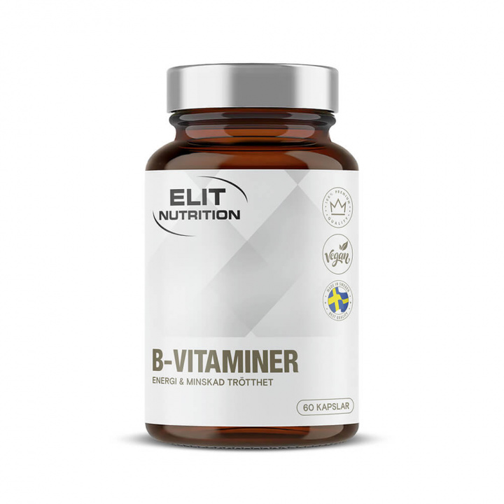 Elit Nutrition B-Vitaminer, 60 caps i gruppen Kosttillskott & Livsmedel / Vitaminer / B-vitamin hos Tillskottsbolaget (ELIT67423)