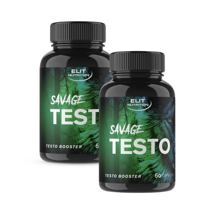 2 x Elit Nutrition Savage Testo, 60 caps i gruppen Kosttillskott & Livsmedel / Muskelökning / Testobooster hos Tillskottsbolaget (ELIT78654)