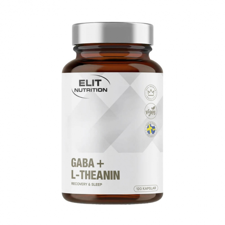 Elit Nutrition GABA + L-Theanine, 120 caps i gruppen Kosttillskott & Livsmedel / Hälsokost / Sömn hos Tillskottsbolaget (ELIT8263)