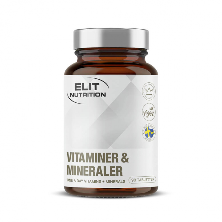 Elit Nutrition Vitaminer & Mineraler, 90 tabs i gruppen Kosttillskott & Livsmedel / Vitaminer / Multivitamin hos Tillskottsbolaget (ELIT8954)