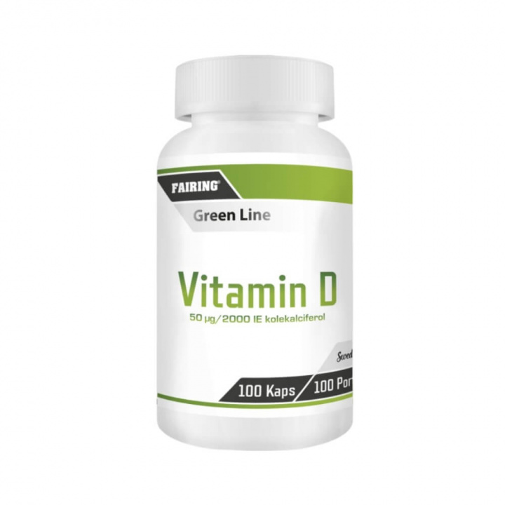 Fairing Vitamin D, 100 caps i gruppen Kosttillskott & Livsmedel / Hälsokost / Immunförsvar hos Tillskottsbolaget (FAIRING0016)