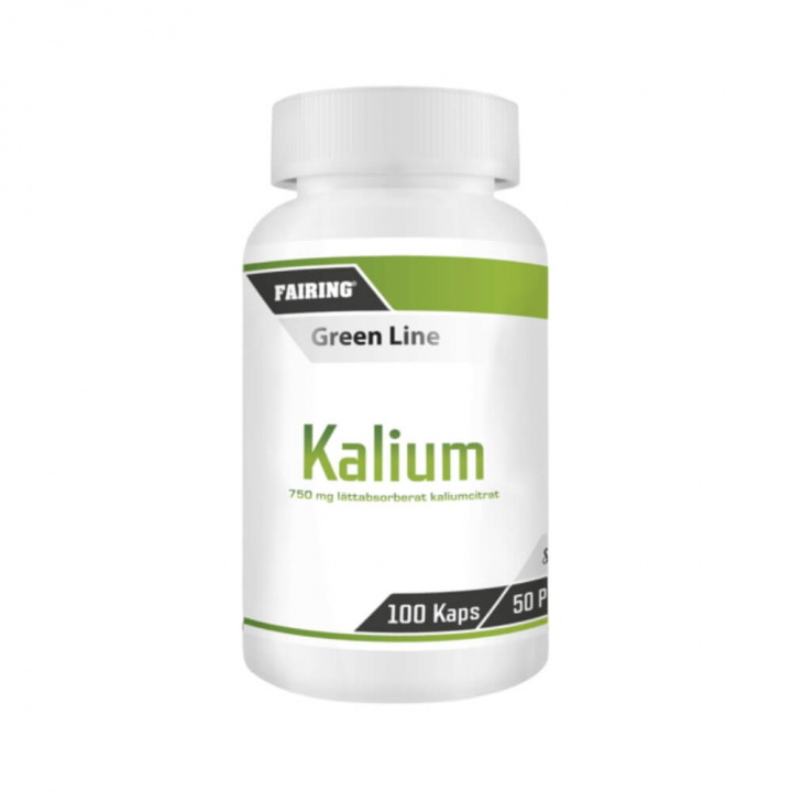 Fairing Kalium, 100 caps i gruppen Kosttillskott & Livsmedel / Mineraler / Kalium hos Tillskottsbolaget (FAIRING8933)