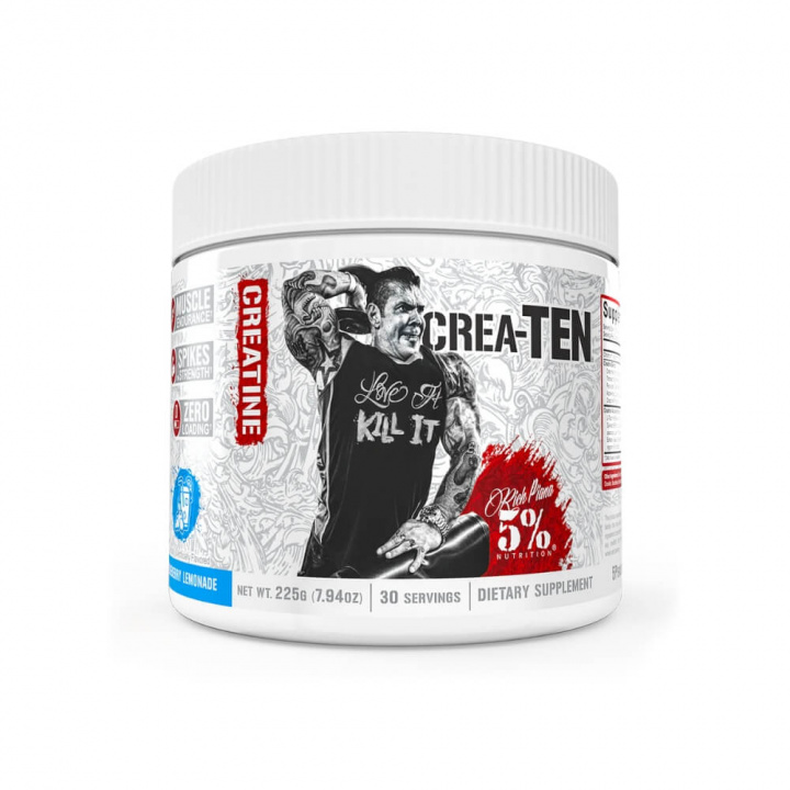 5% Nutrition CREA-TEN, 30 serv. (Blueberry Lemonade) i gruppen Kosttillskott & Livsmedel / Kreatin / Kreatinblandningar hos Tillskottsbolaget (FIVE532-1)