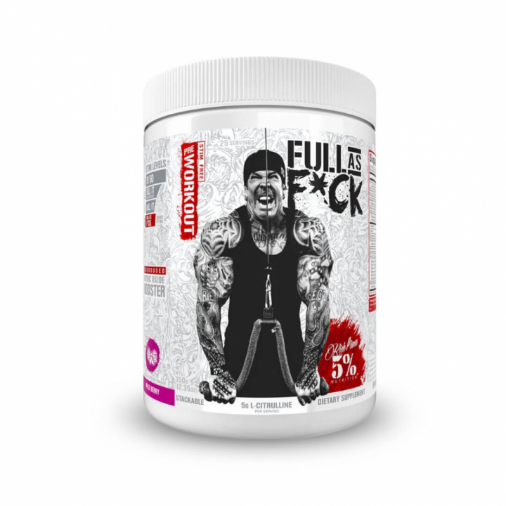 5% Nutrition Full As F*ck Legendary Series, 350 g (Wild Berry) i gruppen Kosttillskott & Livsmedel / Prestationshöjare / Pump hos Tillskottsbolaget (FIVE6800BRWB)