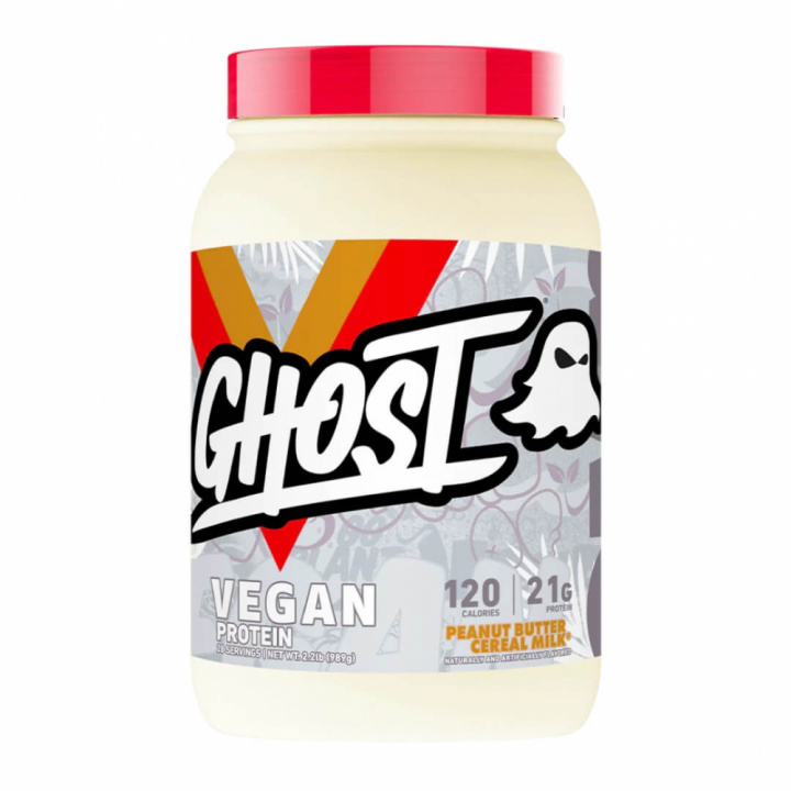 Ghost Vegan Protein, 907 g (Peanut Butter Cereal Milk) i gruppen Kosttillskott & Livsmedel / Proteinpulver / Laktosfritt Protein hos Tillskottsbolaget (GHOST6583-4)