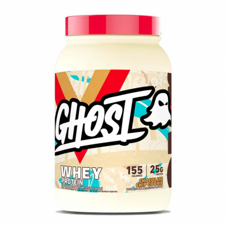 Ghost 100% Whey, 924 g (Chocolate Chip Cookie) i gruppen Kosttillskott & Livsmedel / Proteinpulver / Blandprotein hos Tillskottsbolaget (GHOST854-5)