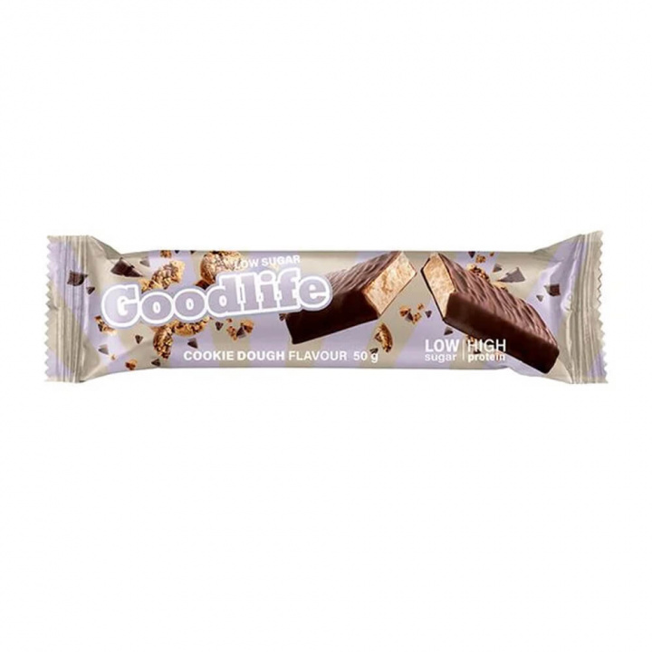 Goodlife Proteinbar LOW SUGAR, 50 g (Cookie Dough) i gruppen Bars / Proteinbars hos Tillskottsbolaget (GOODLIFE7564-11)