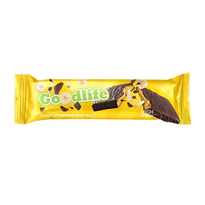 Goodlife Proteinbar, 50 g (Chocolate Banana Bliss) i gruppen Bars / Proteinbars hos Tillskottsbolaget (GOODLIFE9453-1)