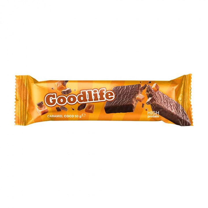 Goodlife Proteinbar, 50 g (Caramel Coco) i gruppen Bars / Proteinbars hos Tillskottsbolaget (GOODLIFE9453-3)