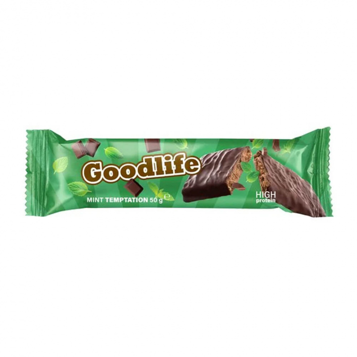 Goodlife Proteinbar, 50 g (Mint Temptation) i gruppen Bars / Proteinbars hos Tillskottsbolaget (GOODLIFE9453-6)