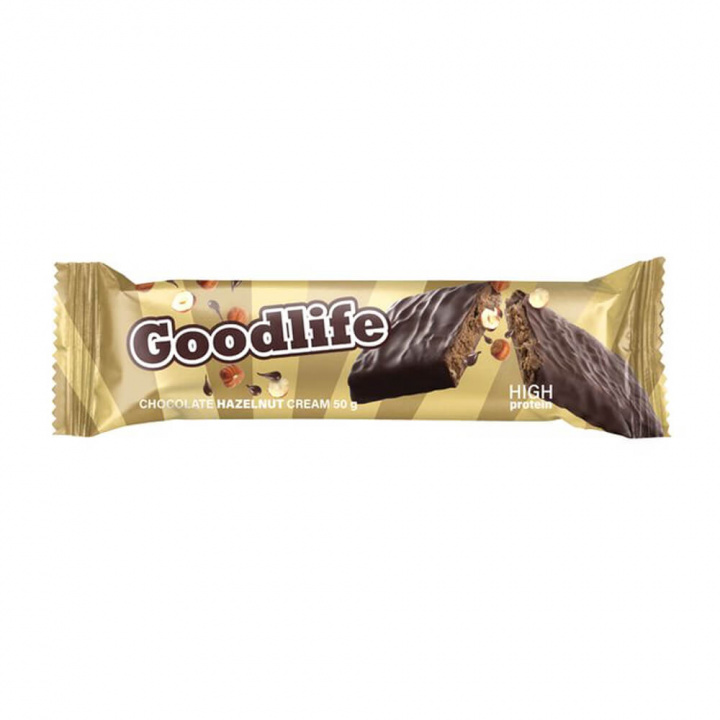 Goodlife Proteinbar, 50 g (Chocolate Hazelnut Cream) i gruppen Bars / Proteinbars hos Tillskottsbolaget (GOODLIFE9453-8)