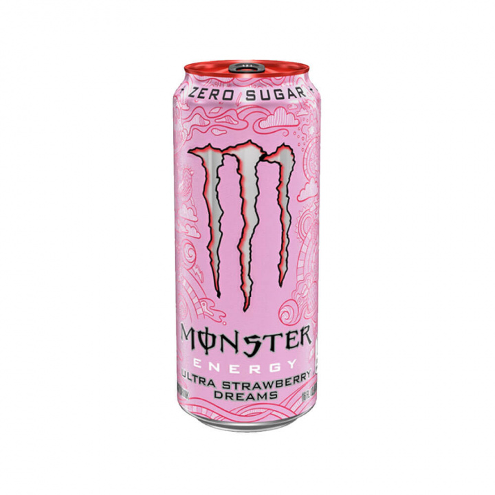 Monster Energy, 500 ml (Ultra Strawberry Dreams) i gruppen Drycker / Energidryck hos Tillskottsbolaget (MONSTER001-17)