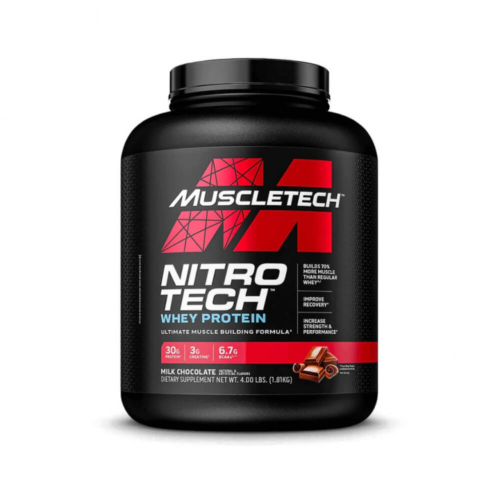 MuscleTech Nitro-Tech Performance Series, 1,8 kg (Chocolate) i gruppen Kosttillskott & Livsmedel / Proteinpulver / Isolatprotein hos Tillskottsbolaget (MUSCLETECH7583-2)