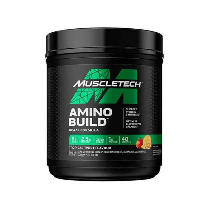 MuscleTech Amino Build, 40 serv. (Tropical Twist) i gruppen Kosttillskott & Livsmedel / Aminosyror / BCAA hos Tillskottsbolaget (MUSCLETECH7685-1)