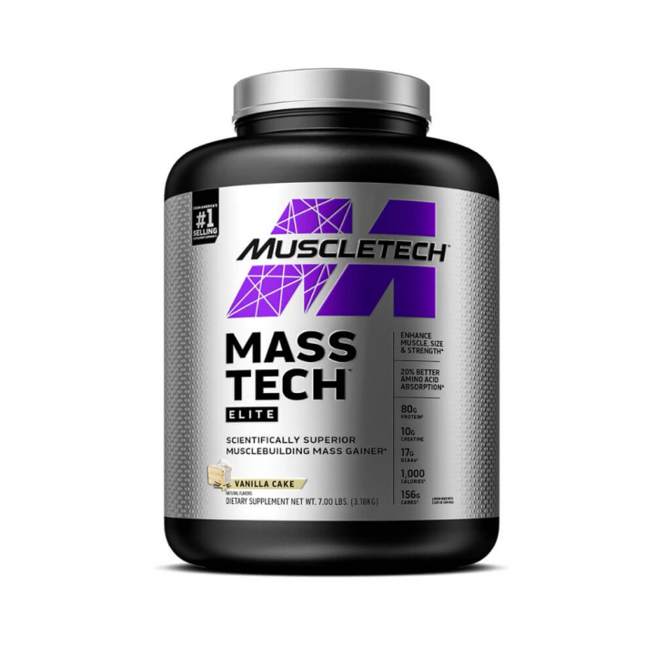 Muscletech Mass-Tech Elite, 3,18 kg (Vanilla) i gruppen Shoppa efter Tema / Kosttillskott för kvinnor hos Tillskottsbolaget (MUSCLETECH8932-2)